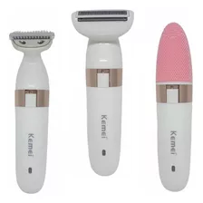 Aparador De Pelos 3 Em 1 Raspador Shaver Limpeza Facial Top