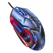 Mouse Gamer Ergonomico Con Luces Y 6 Botones