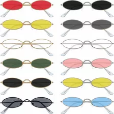 12 Piezas De Gafas De Sol Ovaladas Vintage Marco De L D...