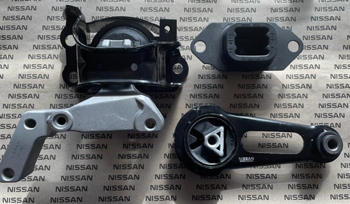 3 Soportes Motor Caja Versa March 1.6 2014 2015 2016 Nissan Foto 2