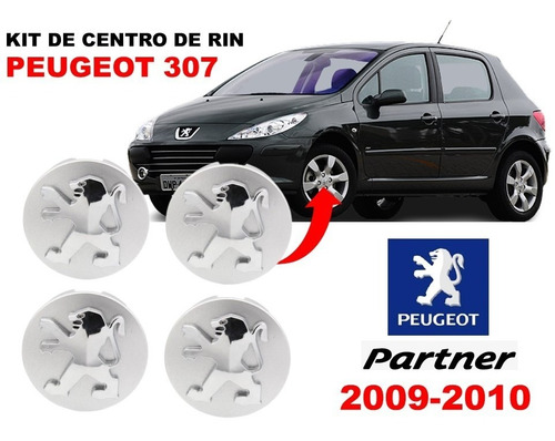 Kit De 4 Centros De Rin Peugeot 307 2009-2010 60 Mm Foto 2