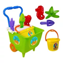 Kit Brinquedo De Areia Baldinho Pazinha Carrinho Infantil