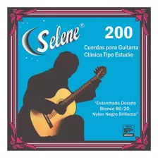 Juego De Cuerdas Guitarra Nylon Negro Selene 200 80-20