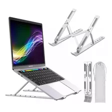 Soporte De Aluminio Regulable Para Tablet Laptop - Plateado