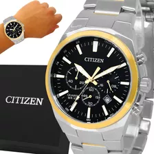 Relógio Masculino Citizen Prata Original 1 Ano De Garantia