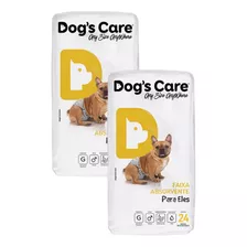 Kit Fralda Higiênica Pet P/ Cães Macho Dogs Care Tam G 48 Un