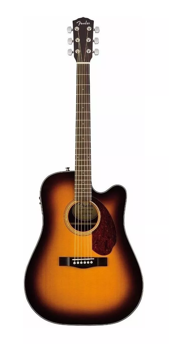 Guitarra Acústica Fender Classic Design Cd-140sce Para Diestros Sunburst Gloss
