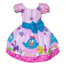 Vestido Galinha Pintadinha Temático Infantil Festa Menina