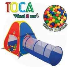 Barraca Cabana Toca Túnel Infantil 2x1 Braskit