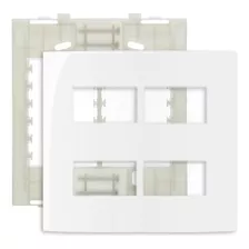 5 Pç Placa 4x4 -4 Modulo Separado C/ Suporte Sleek Margirius Cor Branco