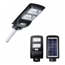 Foco 60w Luminaria Con Panel Solar Control Remoto Exterior