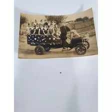 Antigua Foto Postal Niños Disfrazados En Camion- 1920- B102
