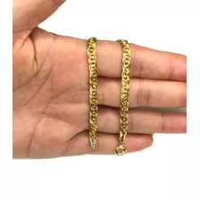 Pulseira Mimosa Dupla Feminina 17cm Ouro 18k 750