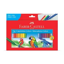 Canetinhas Faber-castell 24 Cores Regular Hidrocor Lavável