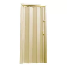 Porta Sanfonada De Correr Pvc Multilit 2,10cmx0,90cm Cores Cor Bege