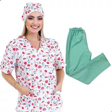 Privativo Pijama Cirúrgico Conjunto Hospitalar Scrub 