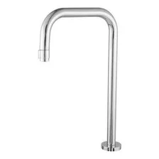 Torneira Lavatório Slim Tube Cromada Alta Square (inox