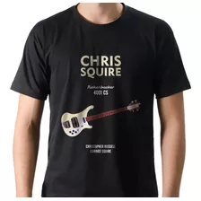 Camiseta Banda Rock Chris Squire Baixo 4001 100% Algodao