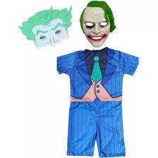 Fantasia Infantil Roupa Coringa Com 2 Máscaras