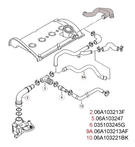 Kit Mangueras Respiradero Vw Golf Jetta A4 Clasico 1.8t Seat Foto 7