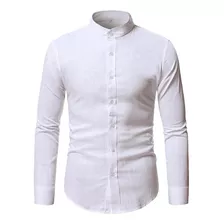 Camisas Cuello Neru Para Hombre | Manga Larga | Algodon 