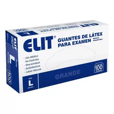 Elit Guantes De Látex Para Examen - Large (l) - Empolvados