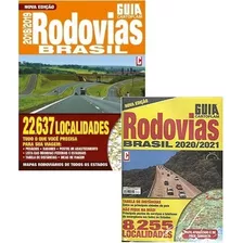 Kit Guia Rodovias Brasil 2019 + Mapa Grande Dobrável 2021