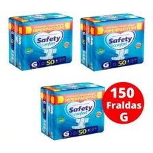 Kit 3 Pacotes 150 Fraldas Geriátrica Safety Confort