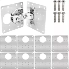 Kit 10 Placa De Reparo Consertar Dobradiça Armário Mdf Mdp E