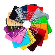  Bandanas Pañuelos 100% Algodon Mujer Hombre Varios Colores