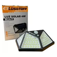 Reflector Solar Led Luz 4w Sensor De Movimiento - Lusqtoff Color De La Carcasa Negro