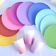 Plato De Polipapel Colors X10 Unidades