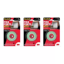 Fita Dupla Face Fixa Forte Extreme 2mt Scoth 3m C/ 3 Unid.