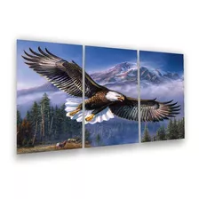 Quadro Decorativo Arquetipo Aguia Mosaico 3 Pçs