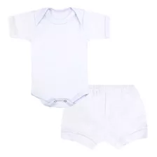 Conjunto Bebê Pagão Body E Tapa Fralda Branco (p/m/g)