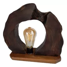 Lampara De Mesa Artesanal, Luz Led Ambar