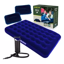 Colchon Inflable Bestway 2p C/ Inflador + 2 Almohadas El Rey