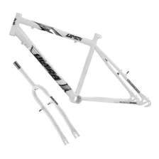 Quadro E Garfo Aro 24 Ultra Bikes Em Aço Carbono Masculina Cor Branco