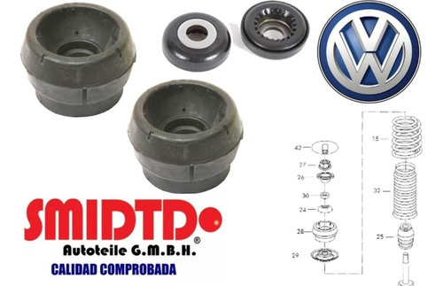 2 Bases De Amortiguador Delantero Completa Vw Gol 09-18 Foto 3