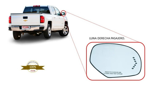 Luna Derecha Con Direccional Led Cheyenne Silverado 07-15. Foto 6