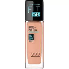 Base Líquida Maybelline Fit Me Matte + Poreless Fps 22 30ml Tono 222 True Beige