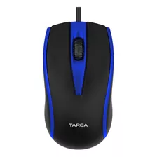 Mouse Óptico Usb Com Fio 1200 Dpi Azul Targa Tg-m50 Cor Preto