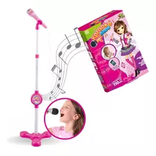 Microfone P/ Criança Infantil Com Pedestal Mp3 Menino Menina