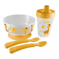 Set De Vajilla Para Bebe Plato Antideslizante+ Vaso Boquilla