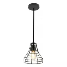 Lustre Pendente Aramado Catedral Preto 110v/220v