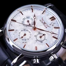 Reloj Jaragar Dials Calendar Leather Para Hombre