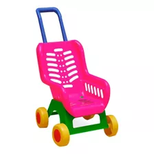 Cochecito De Bebe Para Muñecos Paseo Juguete Colombraro 9489 Fucsia