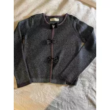 Saco Campera Rapsodia Negro Brillos Talle S Nueva