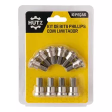 Jogo Kit De Bits Phillips Ph2 Com Limitador Curto 10 Peças