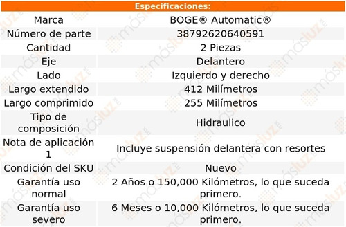 Set 2 Amortiguadores Del Boge D350 Rwd L6 5.9l 89 Al 93 Foto 2